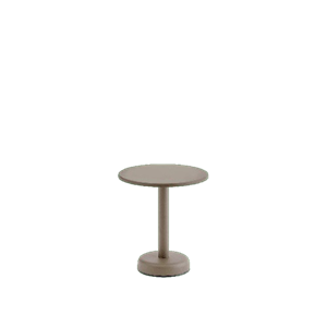 Muuto Linear Steel Udendørs Sofabord Ø42 Taupe