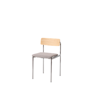 Moebe Offset Spisebordsstol Polstret Krom/Olieret Eg/Re-Wool 128