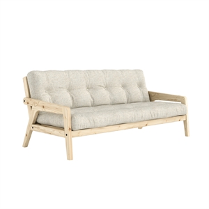 Karup Grab Sovesofa Med 5-Lags Madras 640 Soft Chalk/Raw
