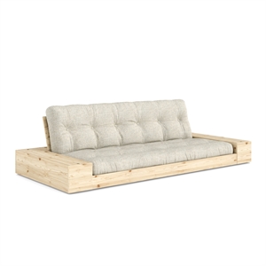 Karup Base Sovesofa Med Sidekasse & Med 5-Lags Madras Raw/640 Soft Chalk