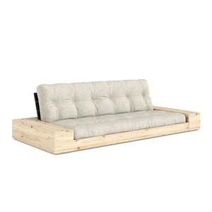 Karup Base Sovesofa Med Sidekasse & Med 5-Lags Madras Black Night/640 Soft Chalk