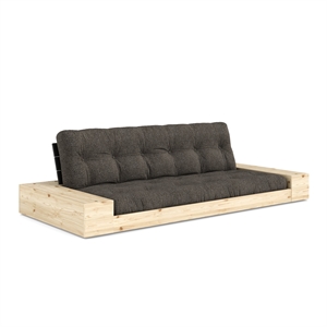 Karup Base Sovesofa Med Sidekasse & Med 5-Lags Madras Black Night/642 Mellow Brown