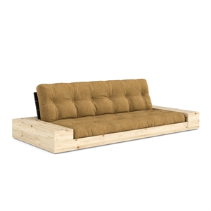 Karup Base Sovesofa Med Sidekasse & Med 5-Lags Madras Black Night/643 Golden Ochre