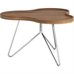 Swedese Flower Mono Sofabord 66x39 Krom/Valnød