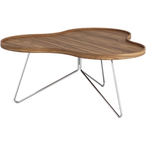 Swedese Flower Mono Sofabord 90x39 Krom/Valnød