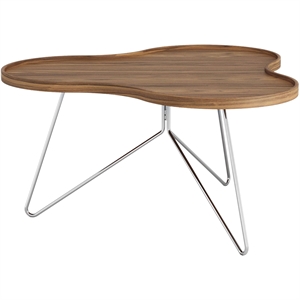 Swedese Flower Mono Sofabord 90x45 Krom/Valnød