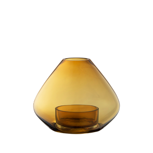 AYTM UNO Lanterne/Vase Amber H11,5 cm