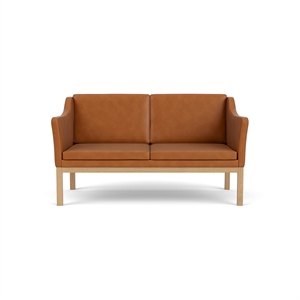 FDB Møbler L45 2-Personers Sofa Cognac