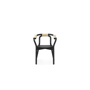 Normann Copenhagen Knot Spisebordsstol Sort/Natural