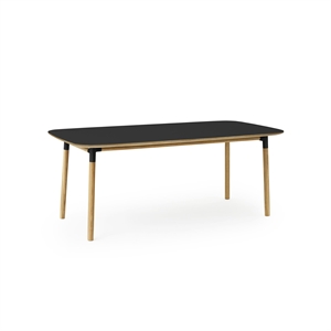 Normann Copenhagen Form Spisebord 95 x 200 cm Sort/Egetræ