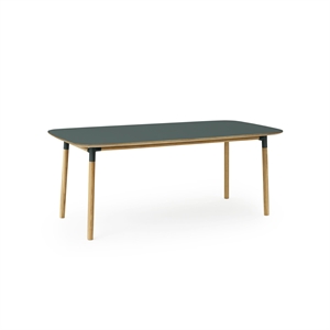 Normann Copenhagen Form Spisebord 95 x 200 cm Grøn/Egetræ