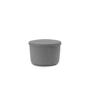 Normann Copenhagen Hide Storage Pouf Lille Grå