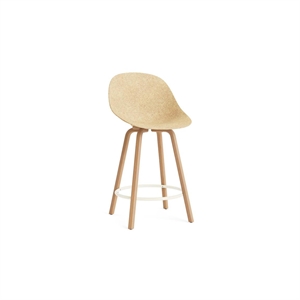 Normann Copenhagen Mat Barstol Med Ryg 65 cm Bøg/Creme/Hemp