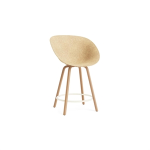 Normann Copenhagen Mat Barstol Med Armlæn 65 cm Bøg/Creme/Hemp