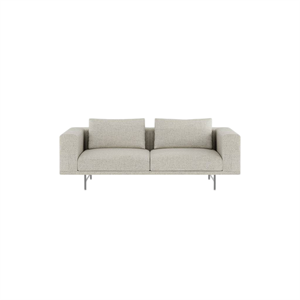 Vipp Loft 2-Personers Sofa Bark Off White/Lysegrå/Rustfri Stål