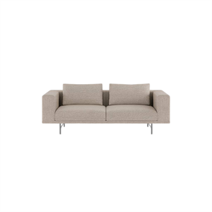 Vipp Loft 2-Personers Sofa Brook Beige/Kastajne/Rustfri Stål