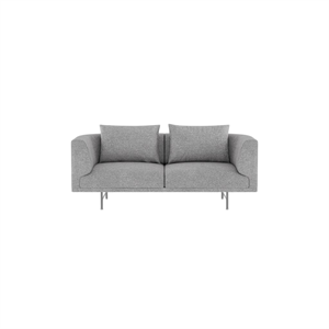 Vipp Chimney 2-Personers Sofa Brook Grey Melange/Rustfri Stål