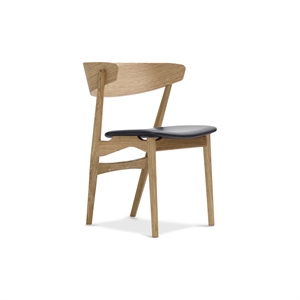 Sibast Furniture No 7 Spisebordsstol Olieret Egetræ og Sort Læder