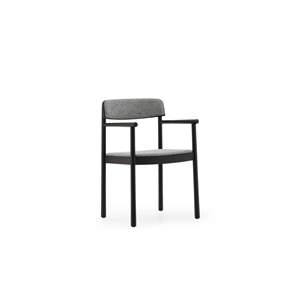 Normann Copenhagen Timb Spisebordsstol Med Armlæn Polstret Sort/Hallingdal 166