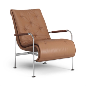 Swedese Serpentine Lænestol Krom/Elmo Soft 33007/Cognac 8632