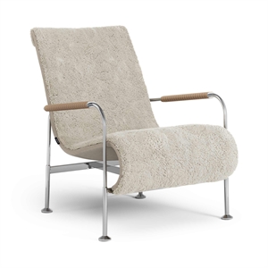 Swedese Serpentine Lænestol Krom/Sheepskin Moonlight/Nature 8800