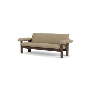 Audo Brasilia Sofa 2-Personers Mørkbejdset Eg/Audo Bouclé