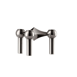 STOFF Nagel Lysestage H6,5 Sort Krom