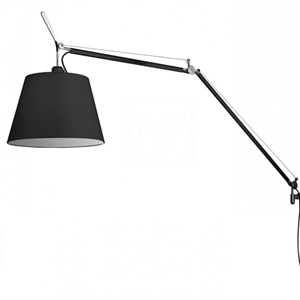 Artemide Tolomeo Mega Væglampe Sort/Sort Skærm 32cm