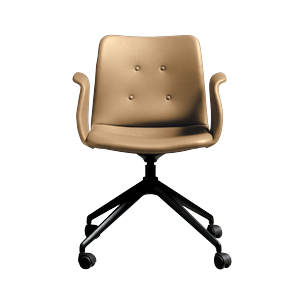 Bent Hansen Primum 4-Star Spisebordsstol Med Hjul Sort/Zenso 3 261