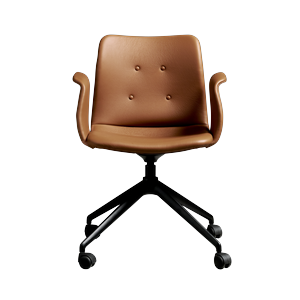 Bent Hansen Primum 4-Star Spisebordsstol Med Hjul Sort/Zenso 3 223