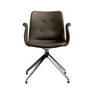 Bent Hansen Primum 4-Star Spisebordsstol Med Swivel Poleret Stål/Zenso 3 230