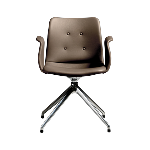 Bent Hansen Primum 4-Star Spisebordsstol Med Swivel Poleret Stål/Zenso 3 292