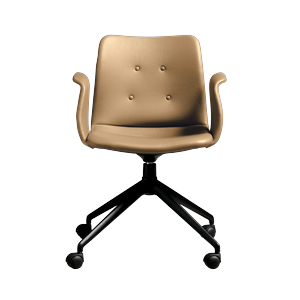 Bent Hansen Primum 4-Star Spisebordsstol Med Swivel & Hjul Sort/Zenso 3 261