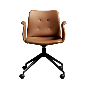Bent Hansen Primum 4-Star Spisebordsstol Med Swivel & Hjul Sort/Zenso 3 223