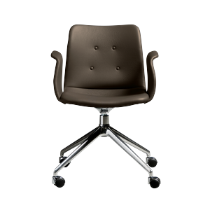 Bent Hansen Primum 4-Star Spisebordsstol Med Swivel & Hjul Poleret Stål/Zenso 3 230
