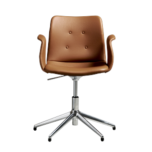 Bent Hansen Primum 5-Star Drejestol Med Swivel Poleret Stål/Zenso 3 223