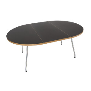 Bent Hansen Primum Spisebord Sort Linoleum/Rustfri Metal