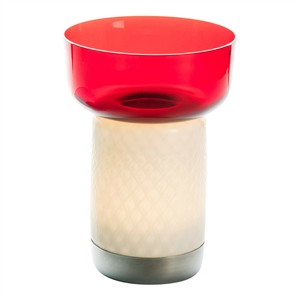 Artemide Bontá Transportabel Lampe Rød med Glasskål