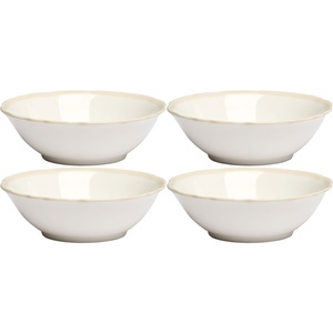 Decotique Fleur Skål 15 cm Sæt af 4 Hvid/Sand