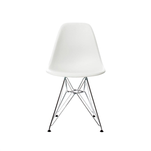 Vitra Eames Plastic DSR Spisebordsstol Hvid/Krom