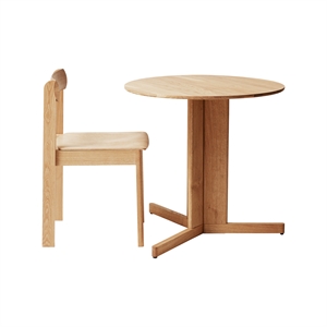 Form & Refine Trefoil Bord Ø75 Hvidolieret Eg