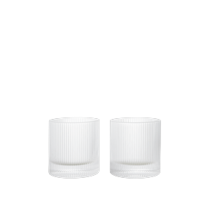 Ferm Living Ripple Tumbler Glas 25cl Sæt af 2 Klar