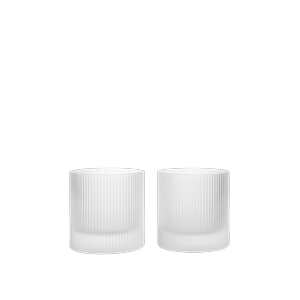 Ferm Living Ripple Tumbler Glas 25cl Sæt af 2 Frostet