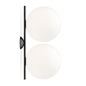 Flos IC C/W2 Double Væglampe Sort