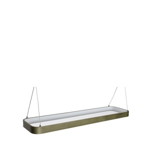 Hübsch Tube Pendel Stor Metallic Dark Green