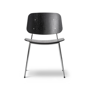 Fredericia Furniture Søborg Metal Spisebordsstol Tube Base Sort Lakeret/Stål