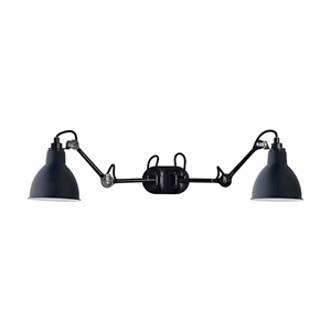 Lampe Gras N204 Væglampe Double Mat Sort & Mat Blå