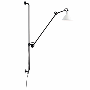 Lampe Gras N214 Væglampe Mat Sort/Mat Hvid/Kobber