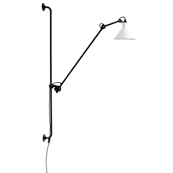 Lampe Gras N214 Væglampe Mat Sort/Mat Hvid