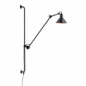 Lampe Gras N214 Væglampe Mat Sort/Mat Sort/Kobber